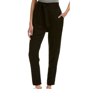 A.L.C. Women's Ansel Tie Waist Viscose Trouser Pants Size 6 Black
